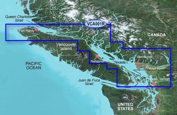 VCA001R BlueChart G2 MARINE GPS MAP micro SD/SD FOR GARMIN GPS