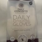 Daily Concepts Daily Exfoliating Gloves + Suction Cup Hanger New