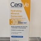 CeraVe Hydrating Mineral Sunscreen SPF 30, Face Sheer Tint, 1.7 fl oz EXP: 12/24 CeraVe Hydrating Mineral Sunscreen SPF 30, Face Sheer Tint, 1.7 fl oz EXP: 12/24