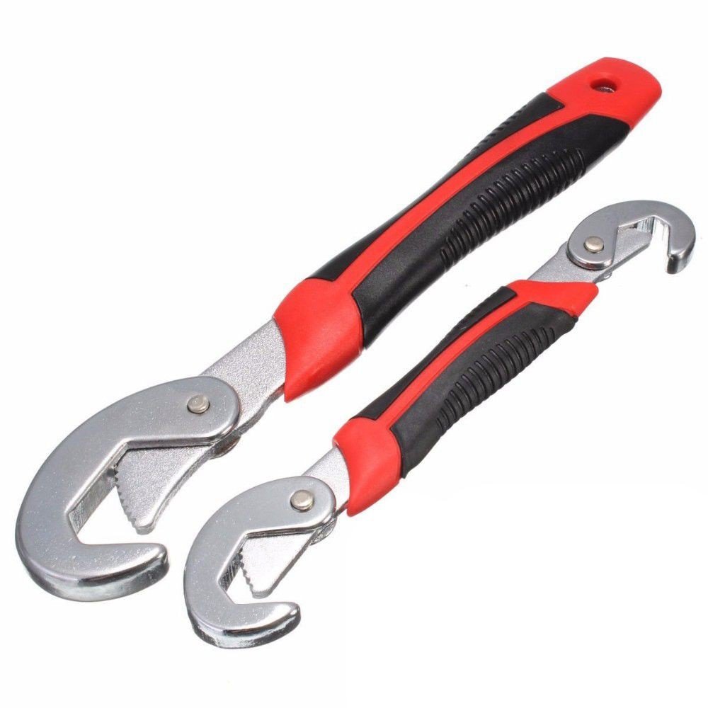 2 pc Multifunctional Universal Wrench Adjustable 9-32 mm Ratchet Hand Tool