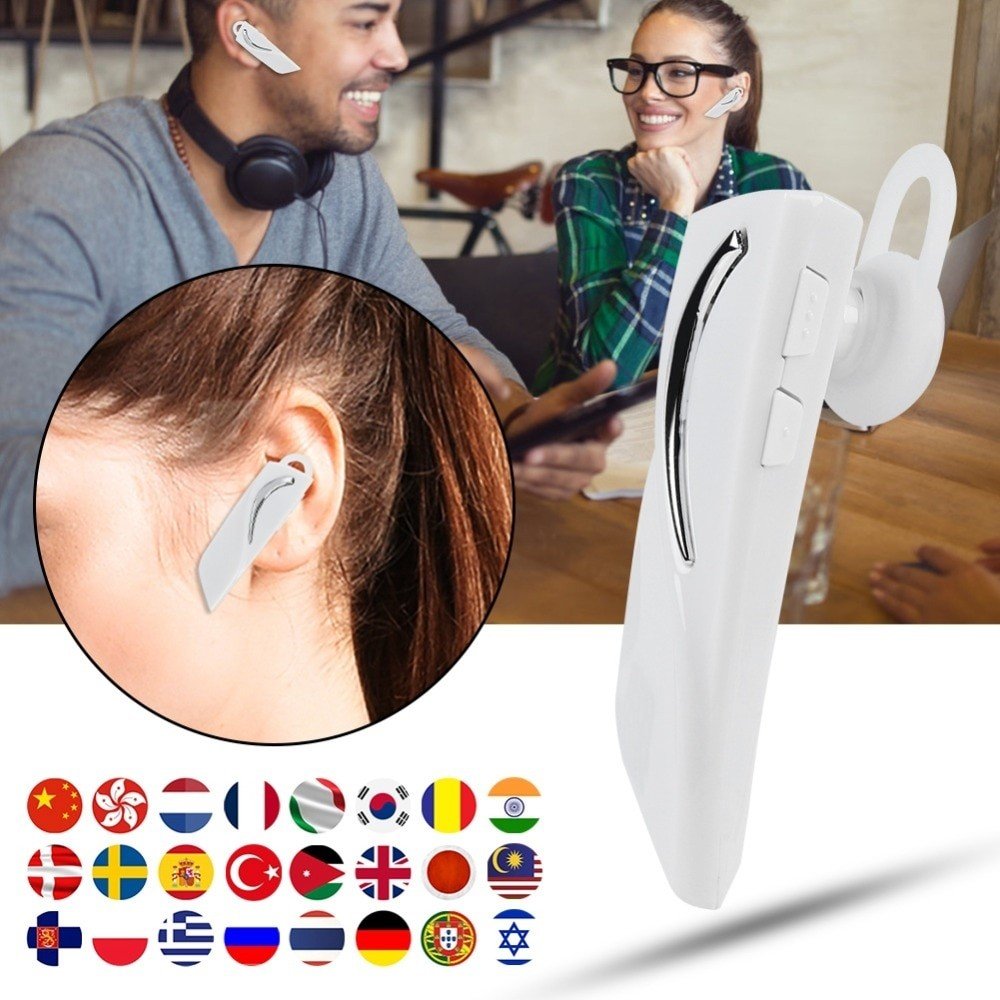 Bluetooth 5.0 Wireless Translation Headphone Portable Real-time Interpreter