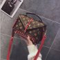 Fashion printed small square bag retro rivet handbag wild slanting shoulder bag