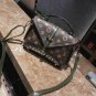 Fashion printed small square bag retro rivet handbag wild slanting shoulder bag