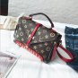 Fashion printed small square bag retro rivet handbag wild slanting shoulder bag