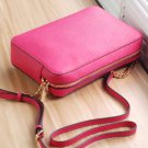 Designer handbag medium rose red khaki female fashion leather pu bag shoulder bag