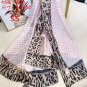 Leopard print silk scarf