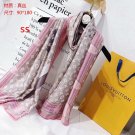 Pink gold fashion retro print silk scarf 3 colors