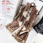 Pink gold fashion retro print silk scarf 3 colors