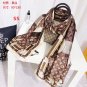 Pink gold fashion retro print silk scarf 3 colors