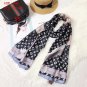 Pink gold fashion retro print silk scarf 3 colors
