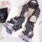 Pink gold fashion retro print silk scarf 3 colors