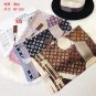 Pink gold fashion retro print silk scarf 3 colors