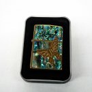 Gorgeous Brass Inlaid Abalonie Shell Butterfly  Lighter FREE INTERNATIONAL SHIPPING