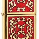 Rare Retired Brass Red Imperial Filigree Zippo Lighter Free Shipping