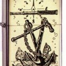 Sharp Rare Retired 2005 Scrimshaw Anchors Aweigh Zippo Lighter Free Shipping