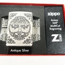 Antique Silver Tree Of Peace Armor 360 Degree Multi Cut Zippo Lighter Free Shipping