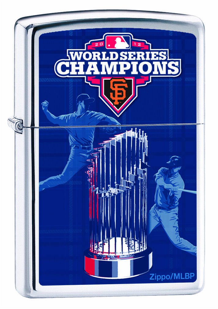Rare Retired Zippo Lighter 2012 World Series San Francisco Giants Free Shipping