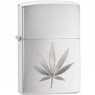 Sweet Engraved Pot Leaf Zippo Lighter Free U.S. Shipping