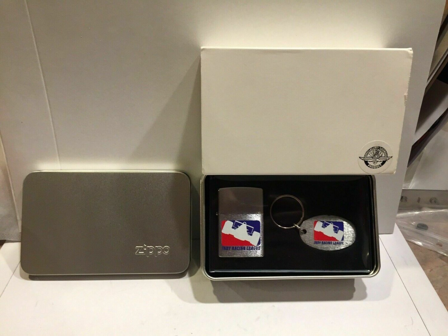 Retired 1998 Indianapolis 500 ZIPPO LIGHTER & Key Chain SetZippo Lighter Free Shipping