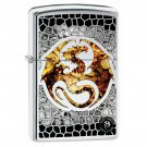 Zippo Lighter: Anne Stokes Dragon, Fusion - High Polish Chrome Free U.S. Shipping