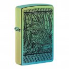 Zippo Lighter: Bird Design by John Smith Gumbula - HP Teal Free U.S. Shipping