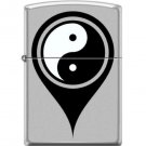 Pin Drop-Yin and Yang Design, Satin Chrome Finish Zippo Lighter Free U.S. Shipping