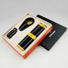 Spectacular Designer Black/Yellow Dual Torch Lighter/Humitube/Ashtray Gift Set $150 Value Spectacular Designer Black/Yellow Dual Torch Lighter/Humitube/Ashtray Gift Set $150 Value
