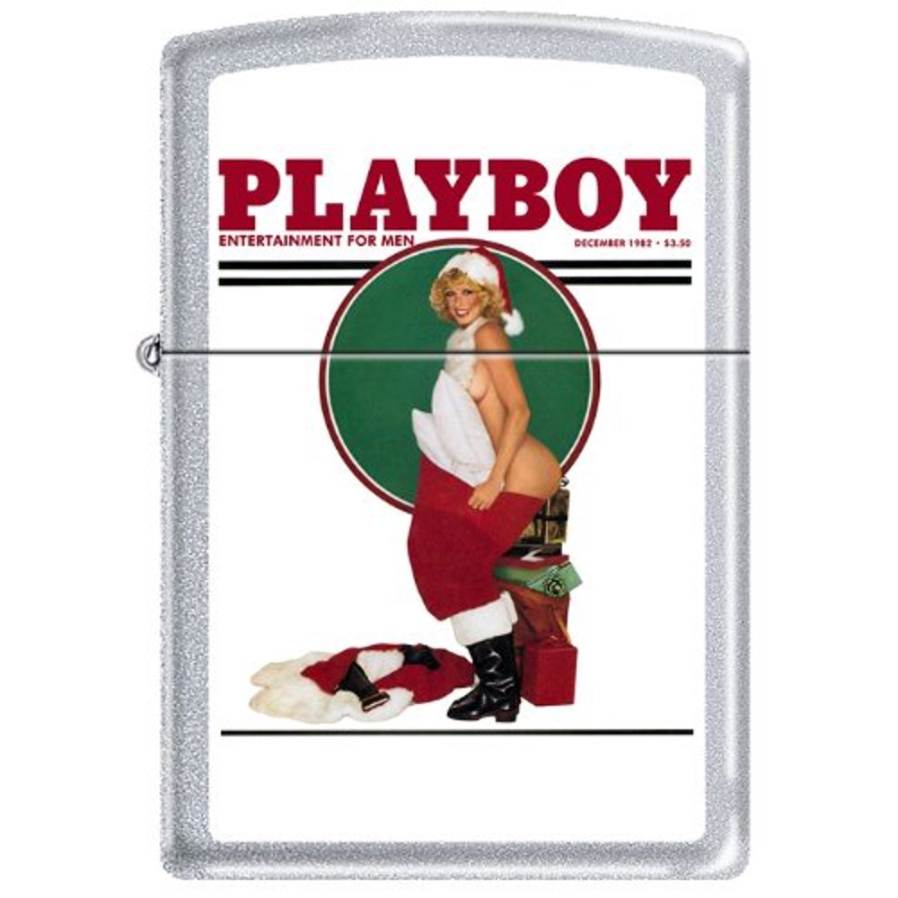 Playboy December 1982 Cover Satin Chrome Zippo Lighter Free U.S. Shipping