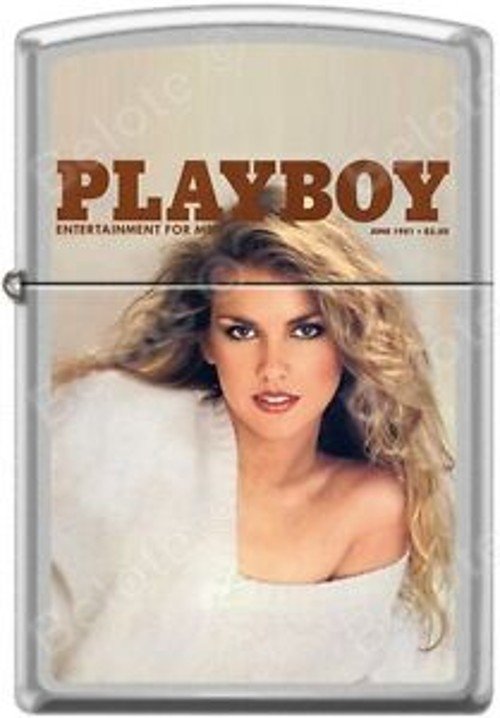 Playboy June 1981 Cover Satin Chrome Zippo Lighter Free U.S. Shipping