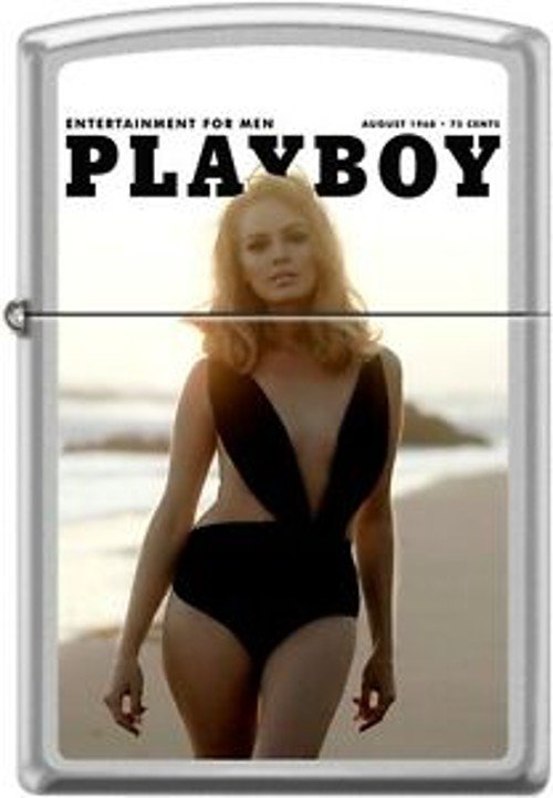 Playboy August 1968 Cover Satin Chrome Zippo Lighter Free U.S. Shipping