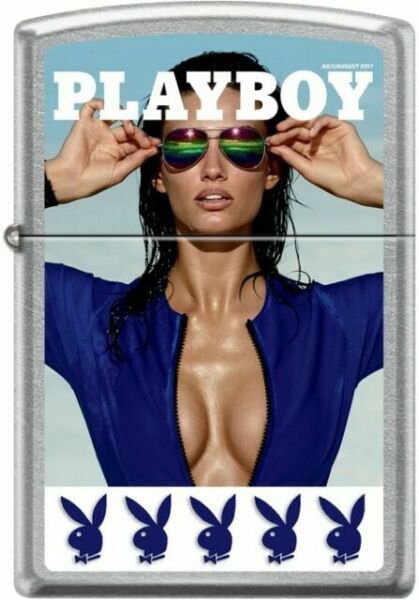 Playboy July 2017 Cover Street Chrome Zippo Lighter Free U.S. Shipping
