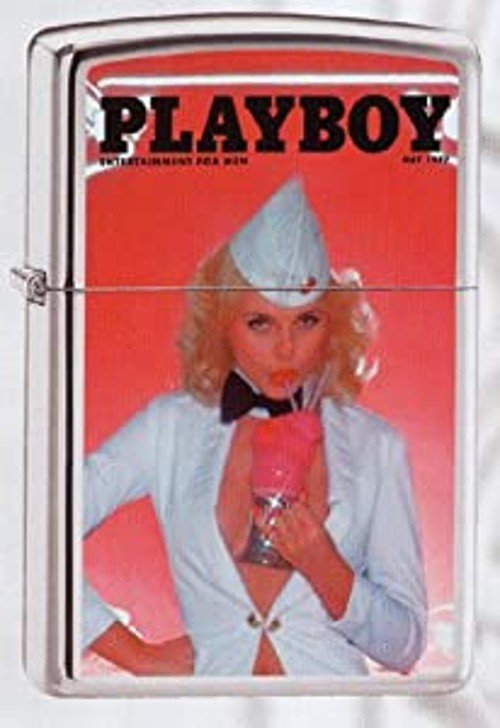 Playboy May 1977 Cover Satin Chrome Zippo Lighter Free U.S. Shipping