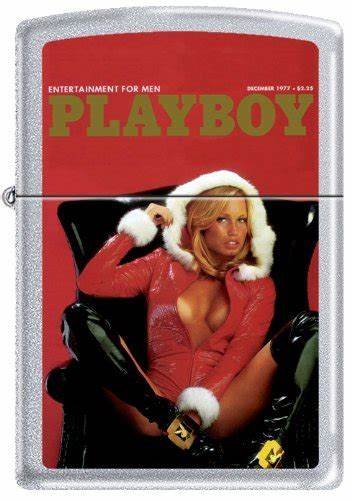 Playboy December 1977 Cover Satin Chrome Zippo Lighter Free U.S. Shipping