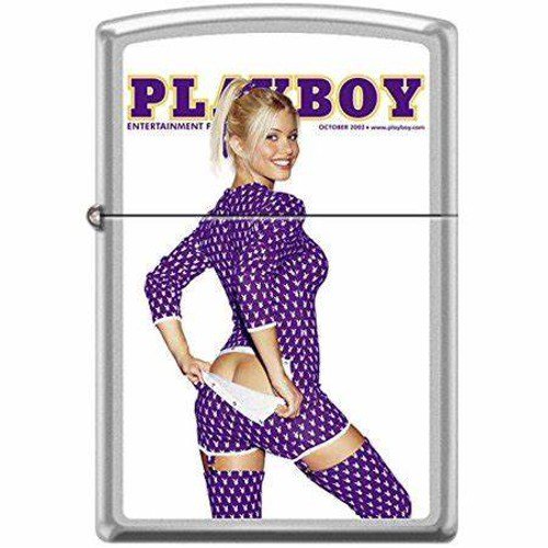 Playboy October 2002 Cover Satin Chrome Zippo Lighter Free U.S. Shipping