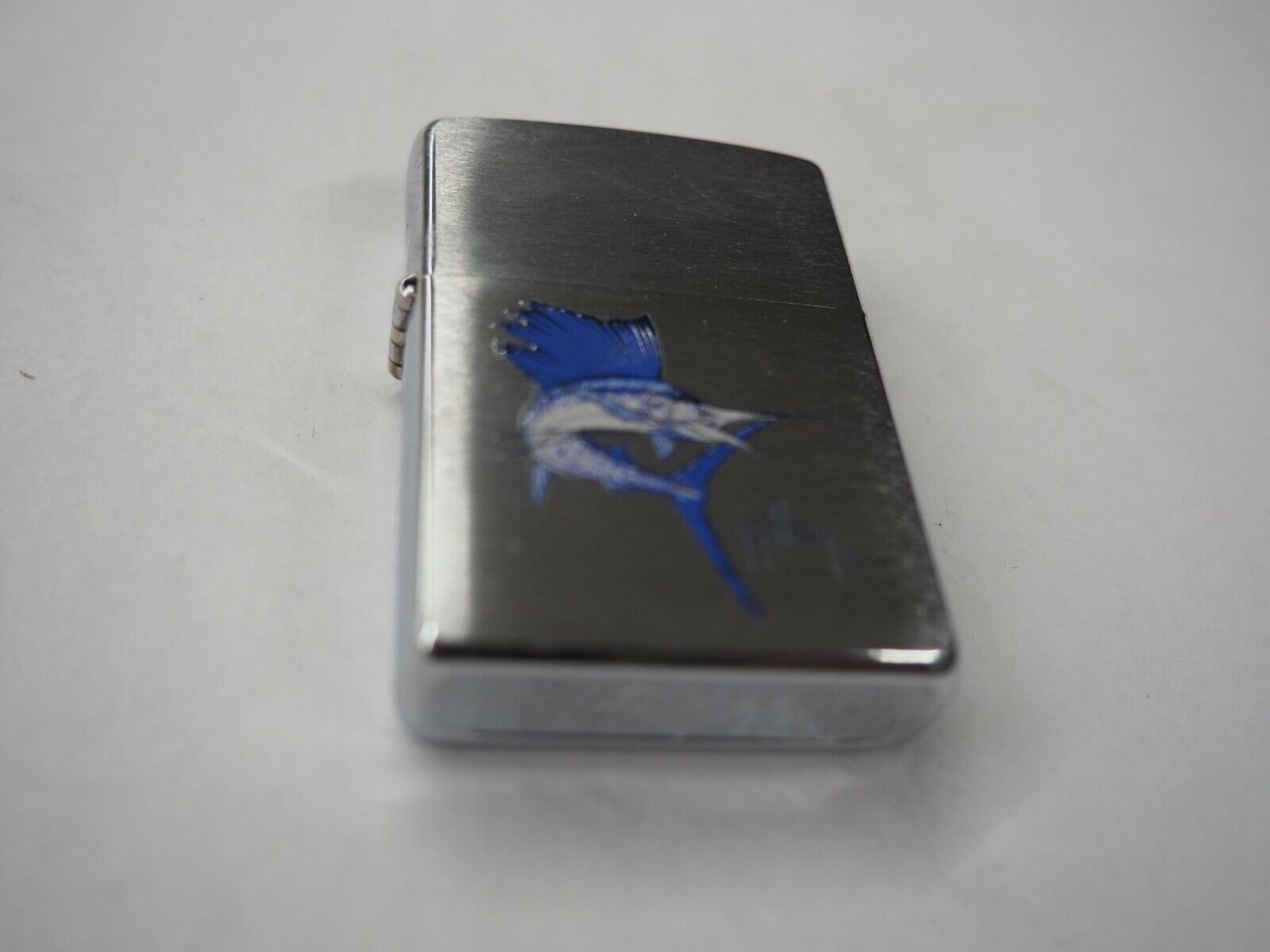 Rare 2002 Collectable Guy Harvey Blue Sailfish Marlin Zippo Lighter Free U.S. Shipping