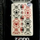 Rare Retired Suited Skull Cards Zippo Lighter Free U.S. Shipping