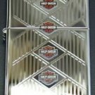 Retired Engraved Polished Chrome Harley Davidson Repeating Shield Zippo Lighter Free U.S. Shipping