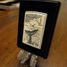 Sharp Rare Retired 2003 Whale Tail Scrimshaw Zippo Lighter Free U.S. Shipping