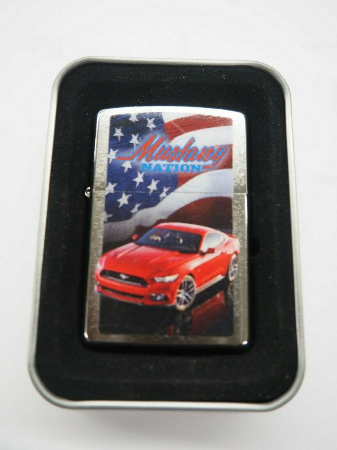 Rare Limited Production Ford Mustang Nation Zippo Lighter Free U.S