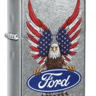 Sweet Street Chrome Ford Logo Eagle Zippo Lighter Free U.S. Shipping