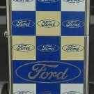 Rare Retired 2012 BLUE AND WHITE CHECKERED FORD OVAL LOGO COLLAGE ZIPPO LIGHTER Free U.S. Shipping