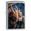 Zippo Lighter: Anne Stokes Woman with Dragon - Street ChromeFree U.S. Shipping