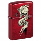 Zippo Lighter: Dark Gothic Skull and Roses - Candy Apple Red FREE U.S Shipping Zippo Lighter: Dark Gothic Skull and Roses - Candy Apple Red FREE U.S Shipping