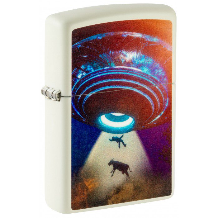 Zippo Lighter: UFO Abduction - Glow in the Dark  FREE U.S Shipping