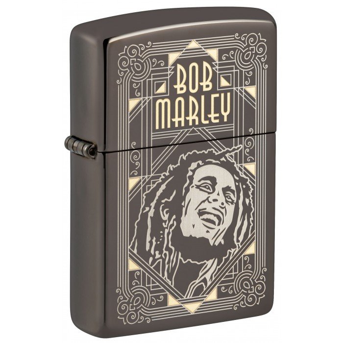Zippo Lighter: Bob Marley Design, Engraved - Black Ice  FREE U.S Shipping