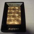 Rare Retired 2014 Deep Cut Armor Brass Zippo Lighter Free U.S Shipping