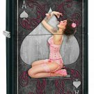 Ace Of Spades Pinup Girl Zippo Lighter Free U.S Shipping