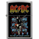 AC/DC-Blow Up Your Video" Brushed Chrome Finish ZIPPO LIGHTER Free U.S. Shipping