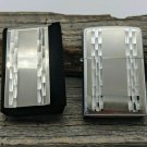 2010 Vertical Diamond Cut Design Zippo Lighter Unfired w/ Matching Money Clip Free U.S Shipping