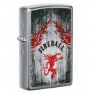 Zippo Lighter: Fireball Whisky Logo - Street Chrome Free U.S. Shipping